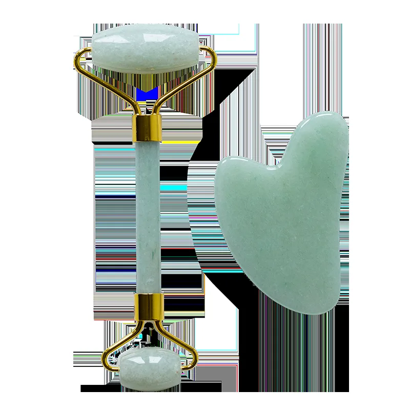 Grums The Gua Sha Box (Jade Heart Stone + Roller) (1 sæt)