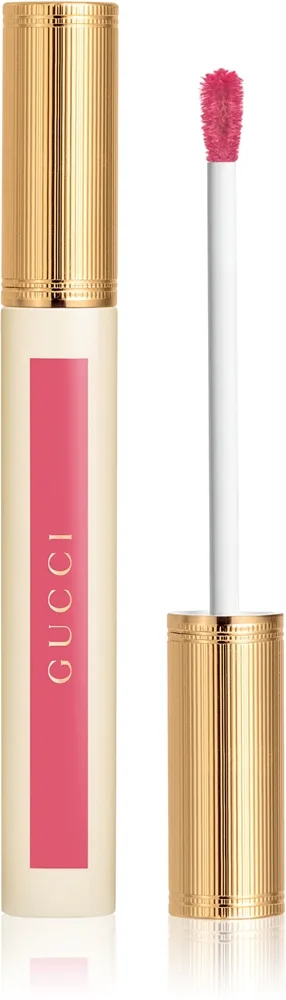 Gucci Glow Oil-In-Water Tint Liquid Lipstick skinnende fugtgivende flydende læbestift Skygge 415 Clara Pink 6.5 ml