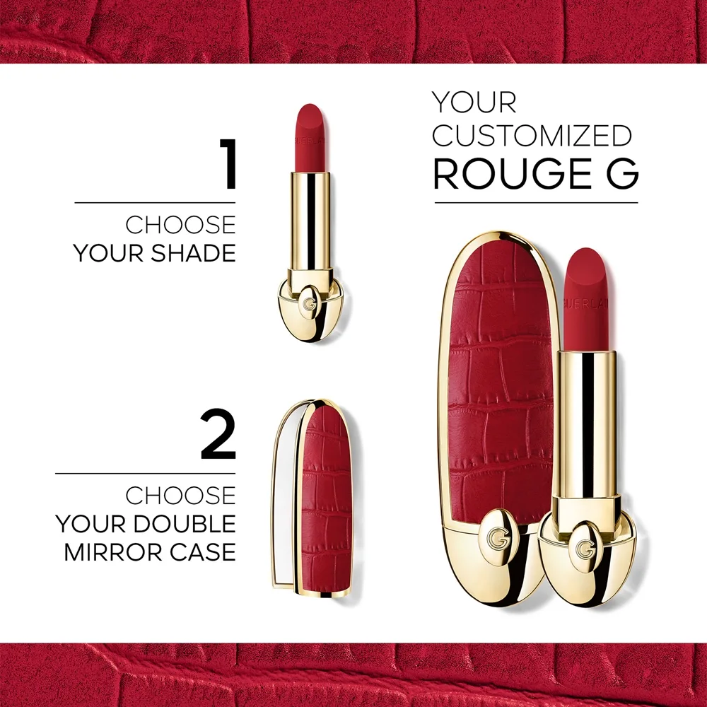 GUERLAIN Rouge G Luxurious Lipstick Skugga 366 Le Rose Pompon Velvet 3,5 g