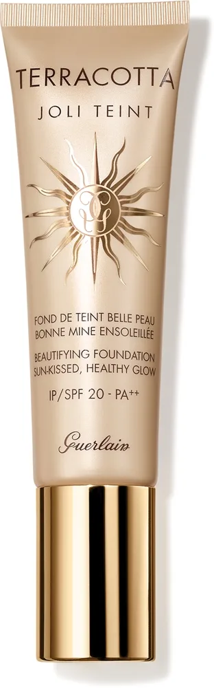 GUERLAIN Terracotta Joli Teint Beautifying Foundation Uppljusande foundation för ett naturligt utseende SPF 20 Skugga Ebony 30 ml
