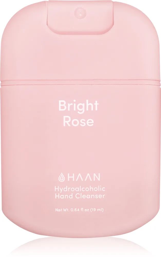 HAAN Hand Cleanser Bright Rose rengöringsspray för händerna Med antibakteriella ingredienser Mini 19 ml
