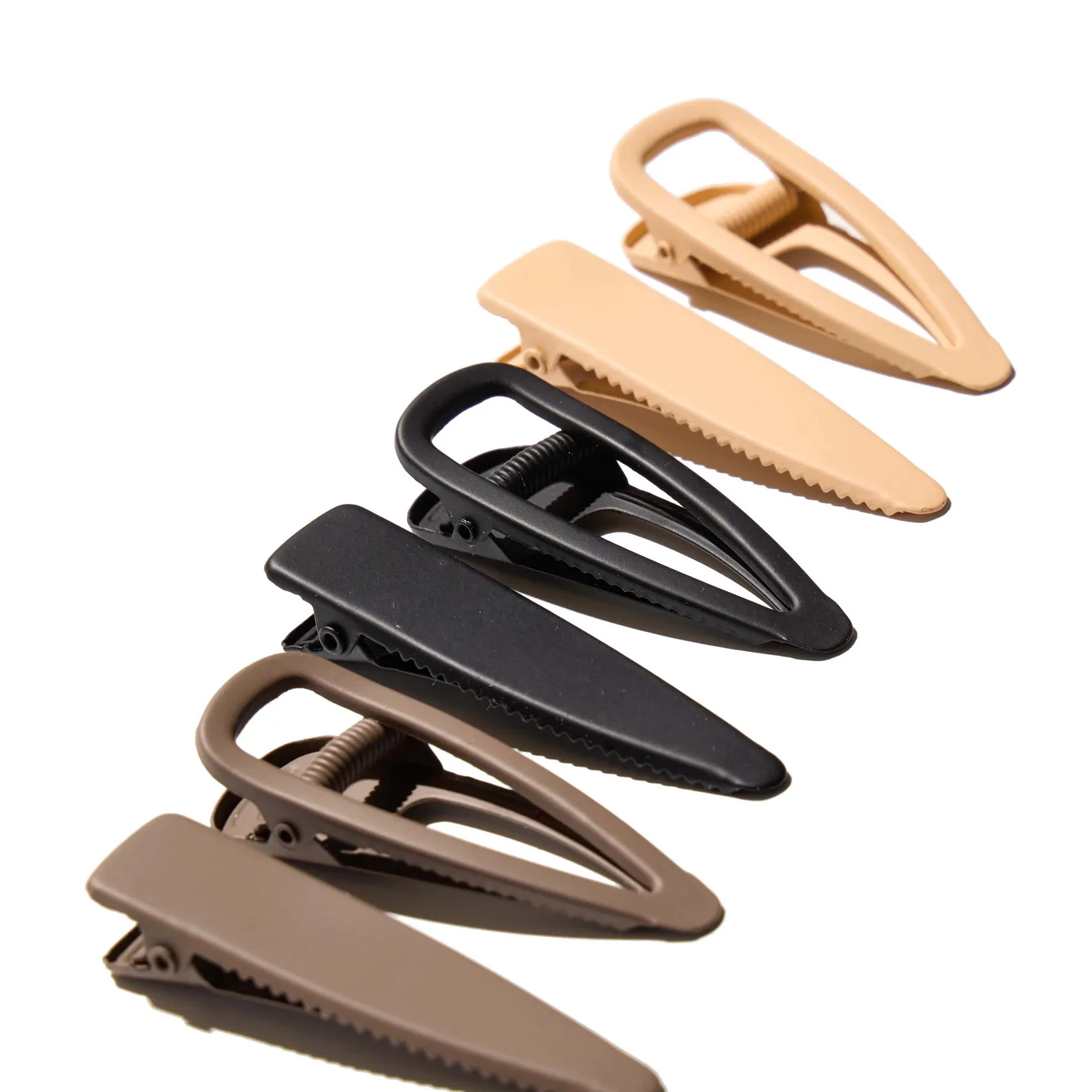 No-Slip Hair Clips 6 Pack Coffee