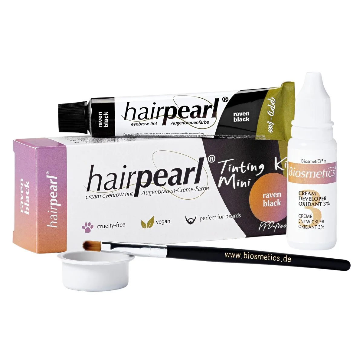 Hairpearl PPD Free Tinting Kit Mini No 1 Raven Black 20ml