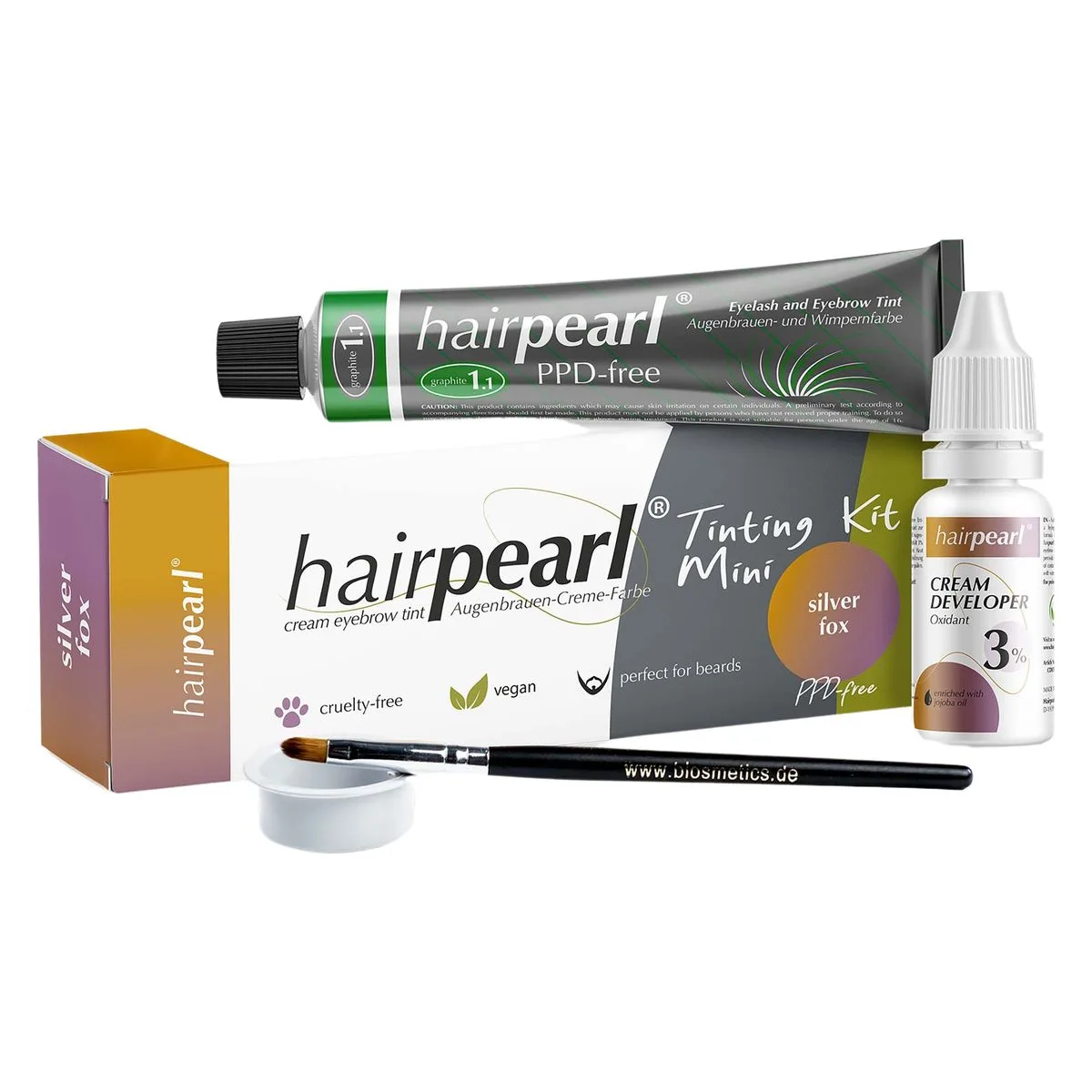 Hairpearl PPD Free Tinting Kit Mini No 1.1 Silver Fox 20ml