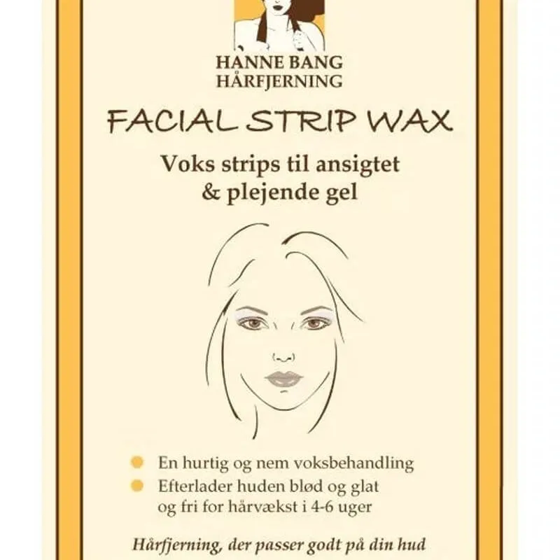 Hanne Bang Hair Removal Facial Strip Wax Face 16 pieces