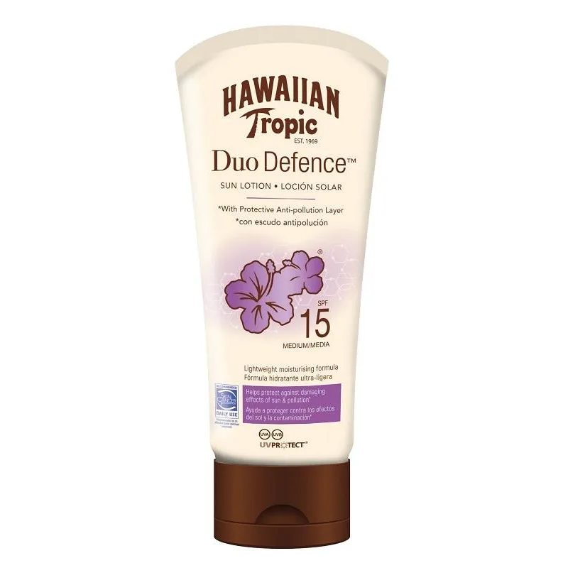 Hawaiian Tropic DuoDefence Lotion SPF15 180ml