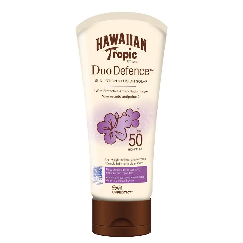 Hawaiian Tropic DuoDefence Lotion SPF50 180ml