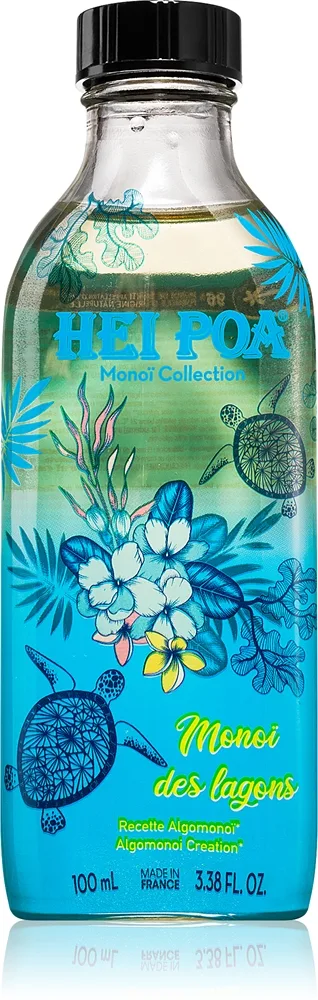 Hei Poa Tahiti Monoi Oil Lagoon with Algomonoi kosteuttava öljy vartalolle ja hiuksille 100 ml