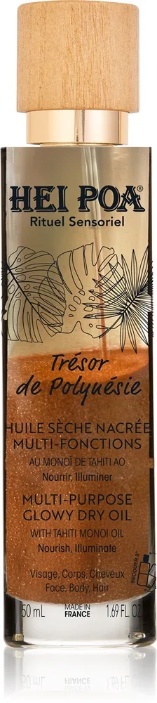 Hei Poa Treasure of Polynesia monikäyttöinen kuivaöljy kasvoille, vartalolle ja hiuksille 50 ml