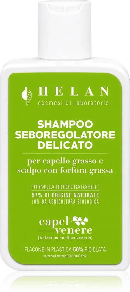 Helan CAPELVENERE Gentle Sebum-Regulating Shampoo Shampoo für fettiges Haar und Kopfhaut 200 ml