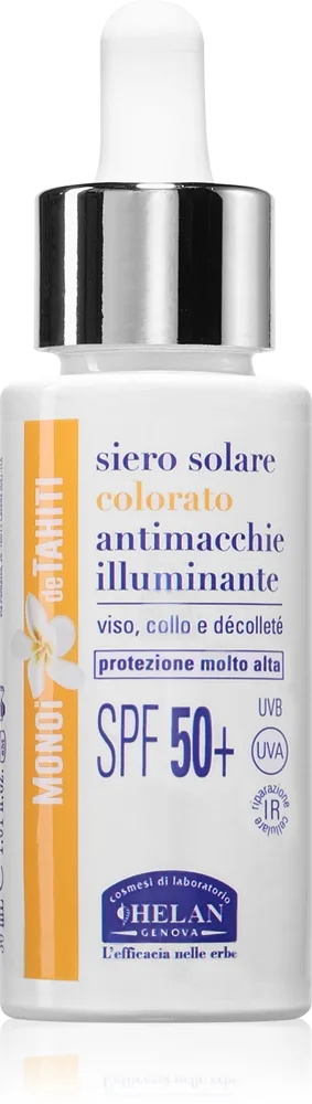 Helan MONOÏ de TAHITI Tinted Sun Serum kirkastava ja sävyttävä fluidi SPF 50+ 30 ml