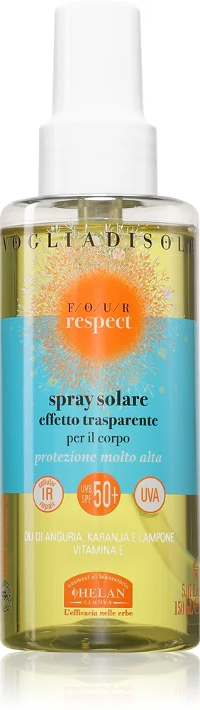 Helan VOGLIA DI SOLE FOUR RESPECT Suntan Spray SPF50+ Beskyttende solcreme på spray SPF 50+ 150 ml