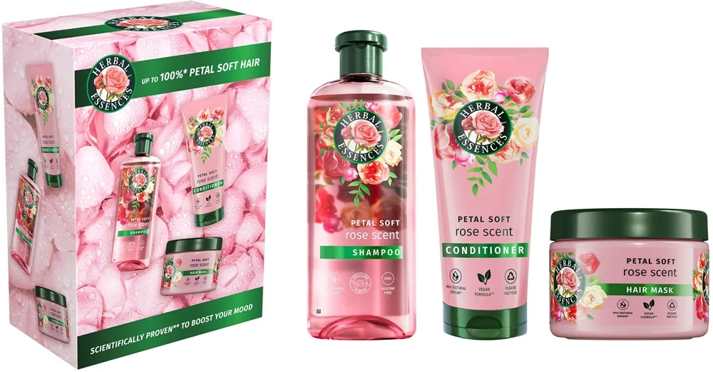 Herbal Essences Rose Scent Petal Soft Presentförpackning För kvinnor