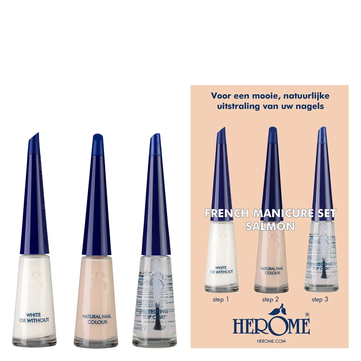 Herome French Manicure Set Salmon 3 x 10ml