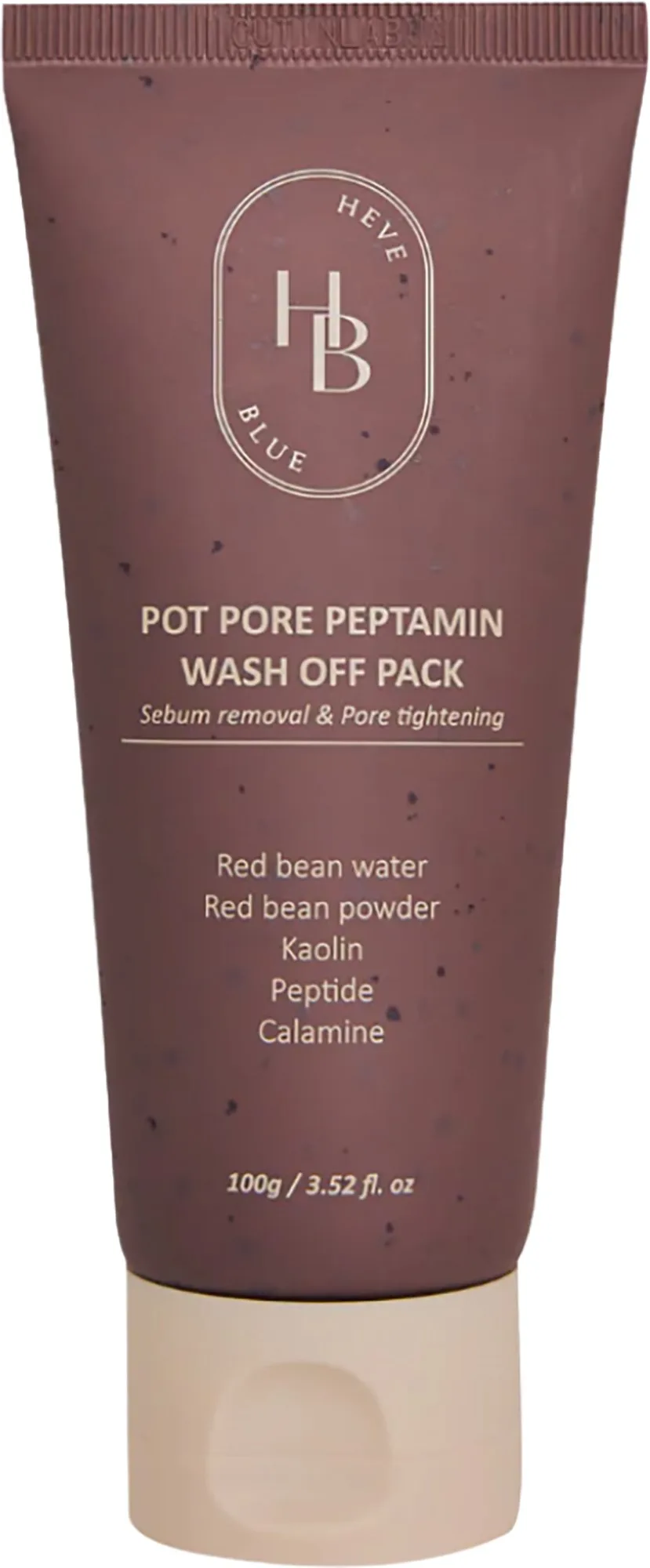 Heveblue Pot Pore Peptamin Wash Off Pack - Burgundy - 100 G