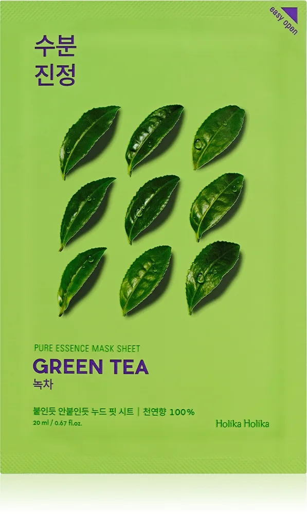 Holika Holika Pure Essence Green Tea Nourishing Sheet Mask För känslig och rodnad hud 23 ml