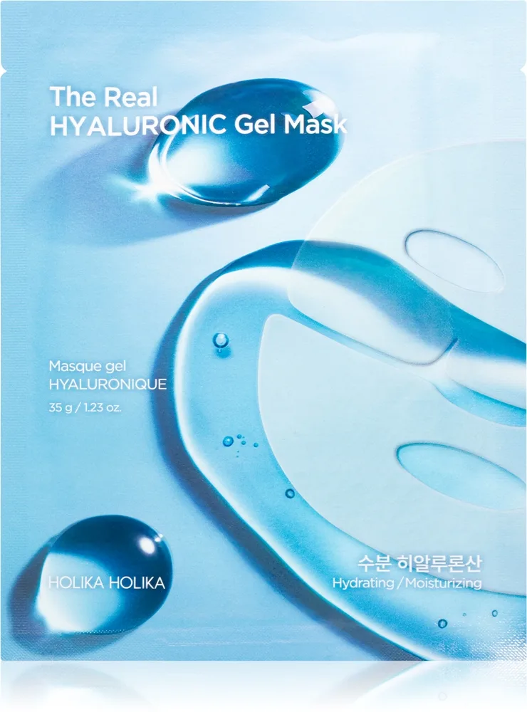 Holika Holika The Real Hyaluronic Gel Mask Fugtgivende ansigts sheetmaske Med gel tekstur 35 g