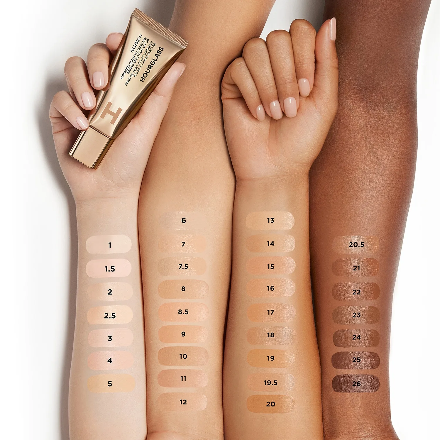 Hourglass - Luminous Glow Foundation Spf 30 - Lysende Foundation Spf30 - Illusion Luminous Glow Fdt Spf30 10 - For Women