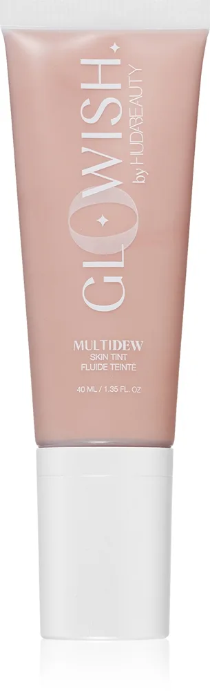Huda Beauty MultiDew Skin Tint kirkastava ja sävyttävä voide kosteuttava vaikutus sävy Tan 40 ml