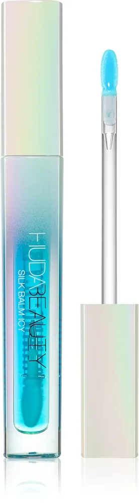 Huda Beauty Silk Balm Icy Gennemsigtig volumengivende læbeglans med kølende effekt Skygge Frost 3 ml