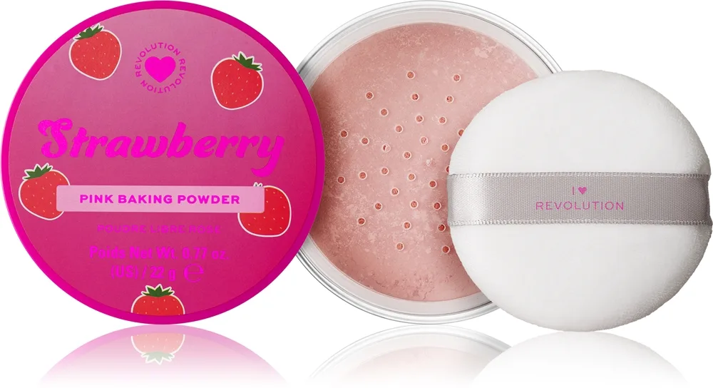 I Heart Revolution Milkshake Strawberry mattapinnan antava irtopuuteri sävy 22 g