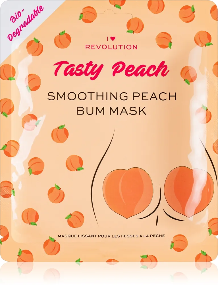 I Heart Revolution Tasty Peach intensiv hydrogelmask För skinkor och höfter 2 st.