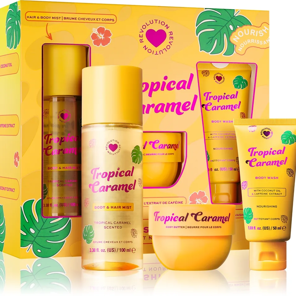 I Heart Revolution Tropical Caramel Presentförpackning för kropp