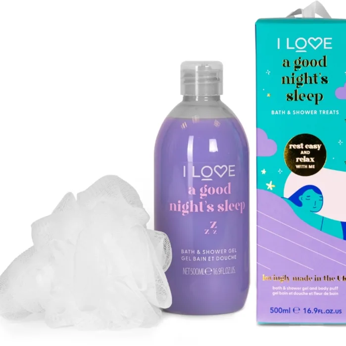I Love Bathtime Treats A Good Night's Sleep Presentförpackning för dusch