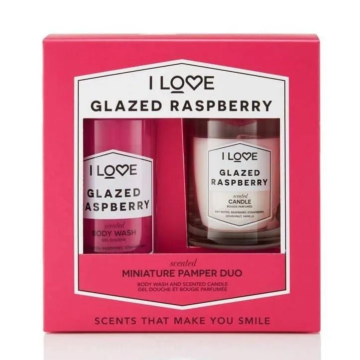 Giftset I Love...Miniature Pamper Duo Glazed Raspberry