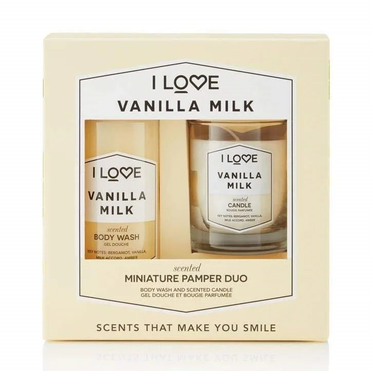 Giftset I Love...Miniature Pamper Duo Vanilla Milk