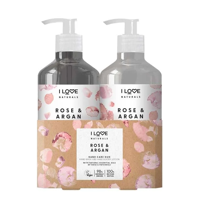 I Love Naturals Rose Argan Hand Care Duo 2 x 500ml