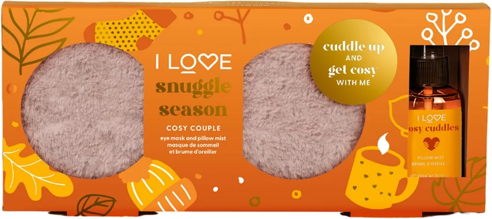 I Love Snuggle Season Cosy Couple lahjasetti rauhallisiin yöuniin