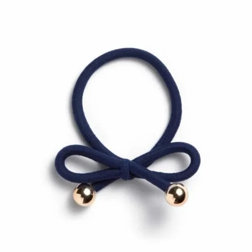 IA BON Hair Tie Gold Bead Navy