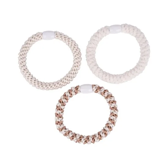 Braided hair tie -punottu hiuslenkki, 3 kpl