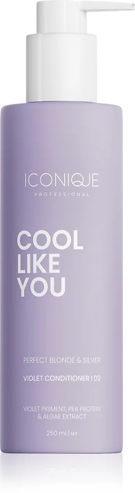 ICONIQUE Professional COOL LIKE YOU Perfect Blonde & Silver Violet hoitoaine keltaisia sävyjä neutralisoiva 250 ml