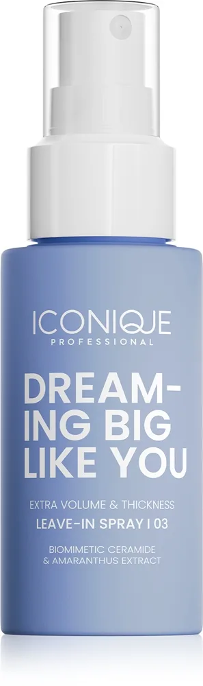 ICONIQUE Professional DREAMING BIG LIKE YOU Volume & Thickness abspülfreies Spray für mehr Volumen für feines Haar 70 ml