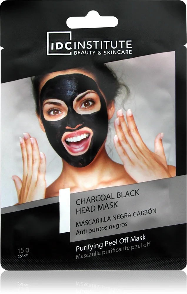 IDC Institute Charcoal Blackhead Mask mustapäitä ehkäisevä aktiivihiiltä sisältävä peel-off-naamio 15 g