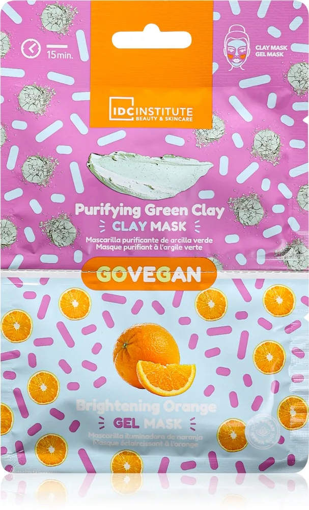 IDC Institute Go Vegan Lystergivande mask 2x6 g