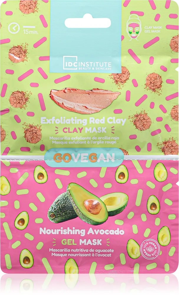 IDC Institute Go Vegan Mask för ansikte 2x6 g