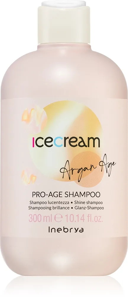Inebrya Argan-Age Pro-Age Shampoo arganöljyshampoo kiiltoa lisäävä 300 ml