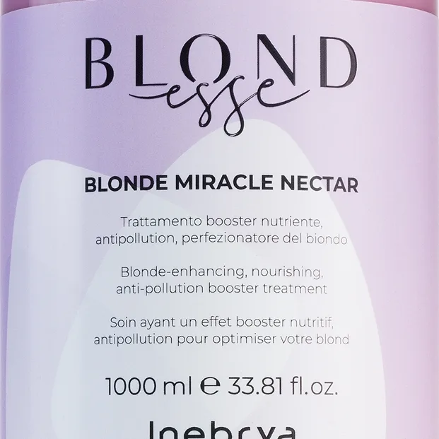 Inebrya BLONDesse Blonde Miracle Nectar Djupt närande behandling för blont hår 1000 ml