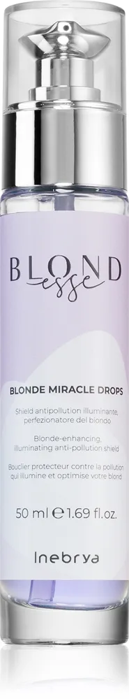 Inebrya BLONDesse Miracle Drops kirkastava öljy vaaleille hiuksille 50 ml