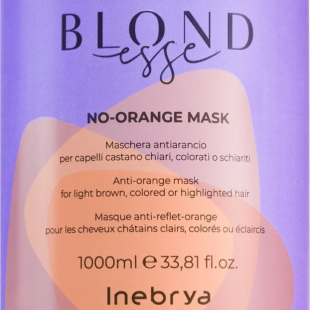 Inebrya BLONDesse No-Orange Mask Hårmask neutraliserar mässingstoner 1000 ml