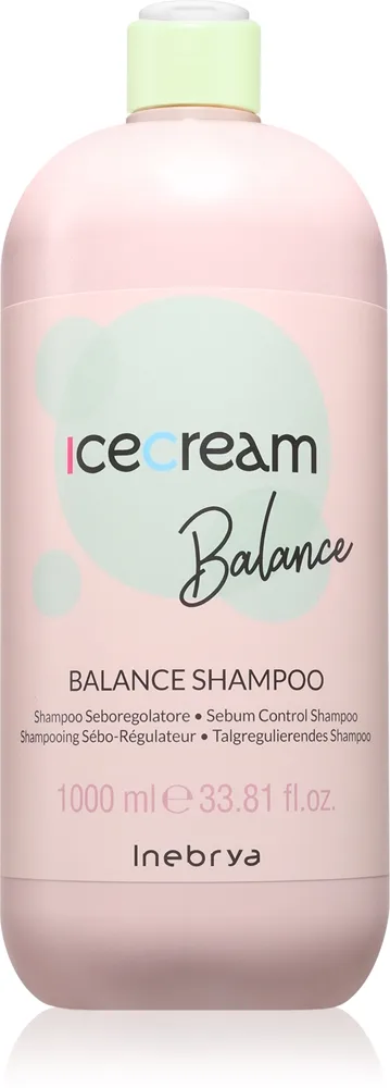 Inebrya Ice Cream Balance Shampoo Schampo För fett hår 1000 ml
