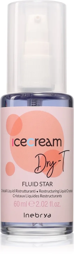 Inebrya Ice Cream Dry-T Fluid Star flytande kristaller För torrt och färgat hår 60 ml