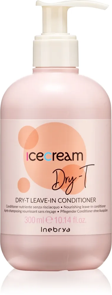 Inebrya Ice Cream Dry-T Leave-in Conditioner hiuksiin jätettävä hoitoaine 300 ml
