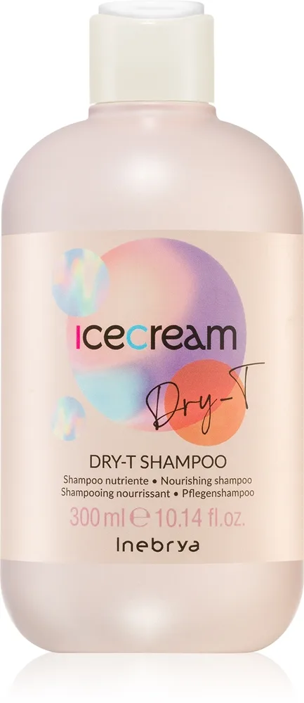 Inebrya Ice Cream Dry-T Shampoo ravitseva shampoo kuiville ja vaurioituneille hiuksille 300 ml