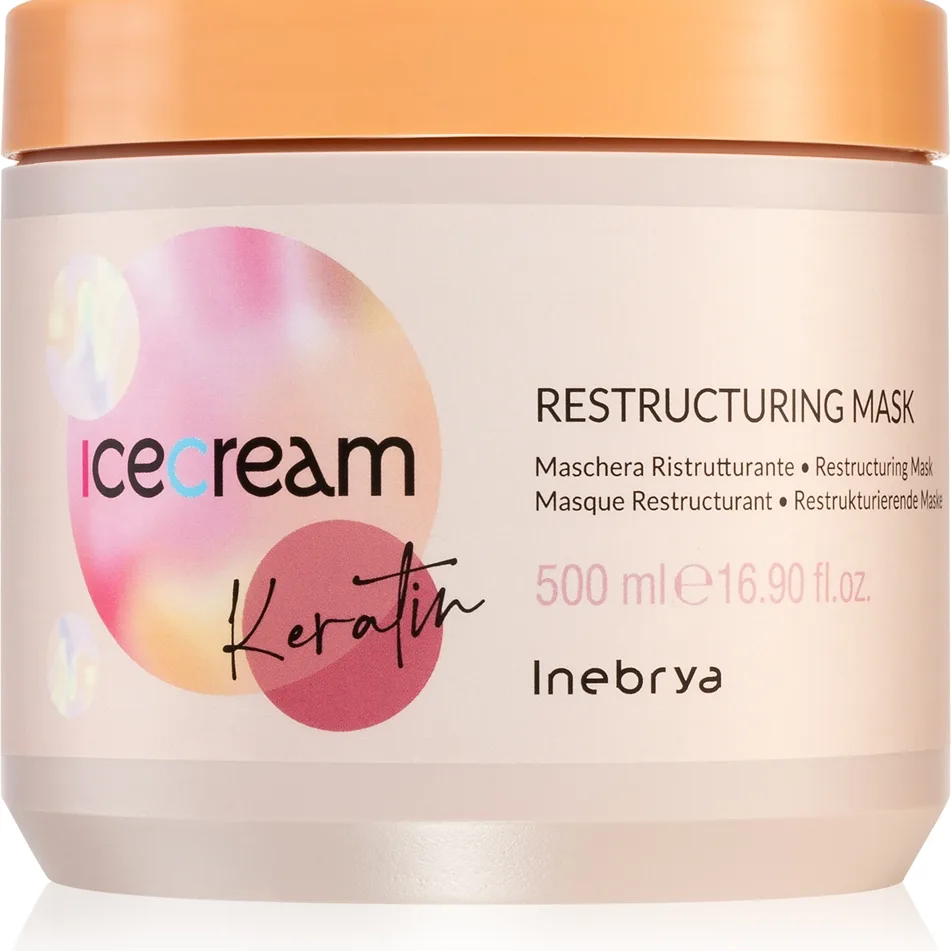 Inebrya Keratin Återvitaliserande mask Med keratin 500 ml