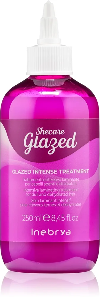 Inebrya Shecare Glazed Intense Treatment kosteuttava hoito hiusten kiiltoa ja pehmeyttä lisäävä 250 ml