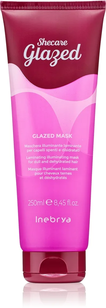 Inebrya Shecare Glazed Mask kosteuttava naamio hiusten kiiltoa ja pehmeyttä lisäävä 250 ml